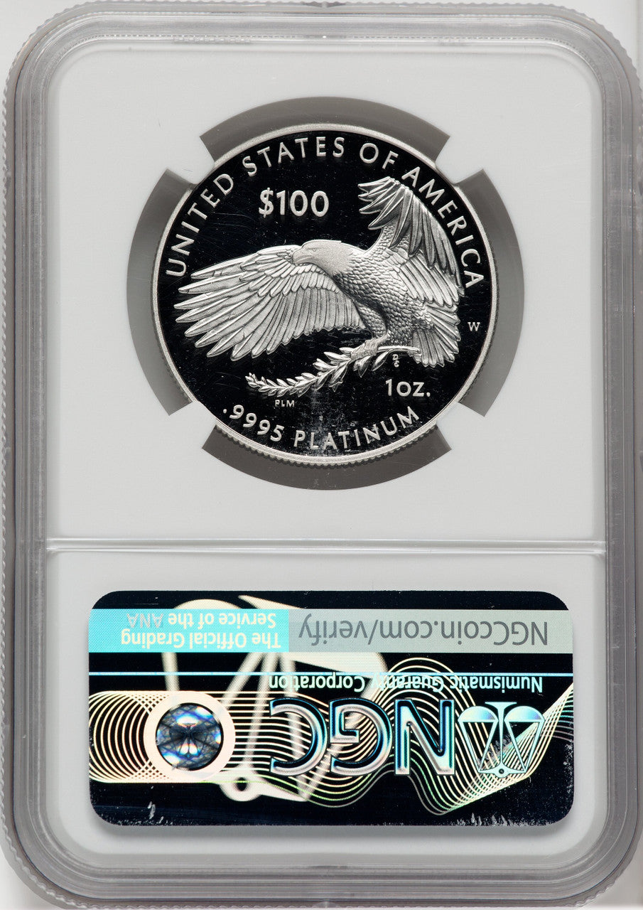 2020-W $100 One Ounce Platinum Eagle Happiness First Strike PRDC NGC PF70
