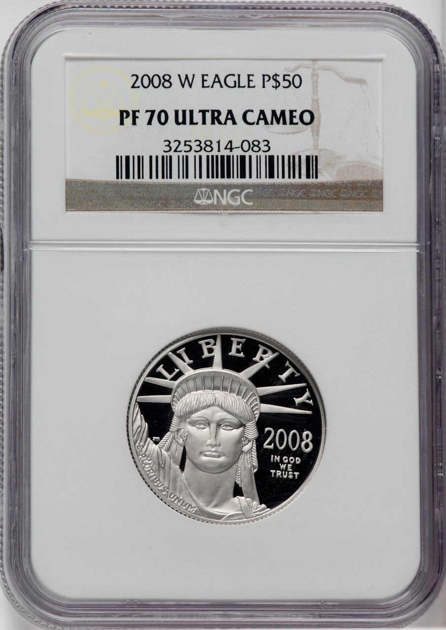 2008-W $50 Half-Ounce Platinum NGC PF70