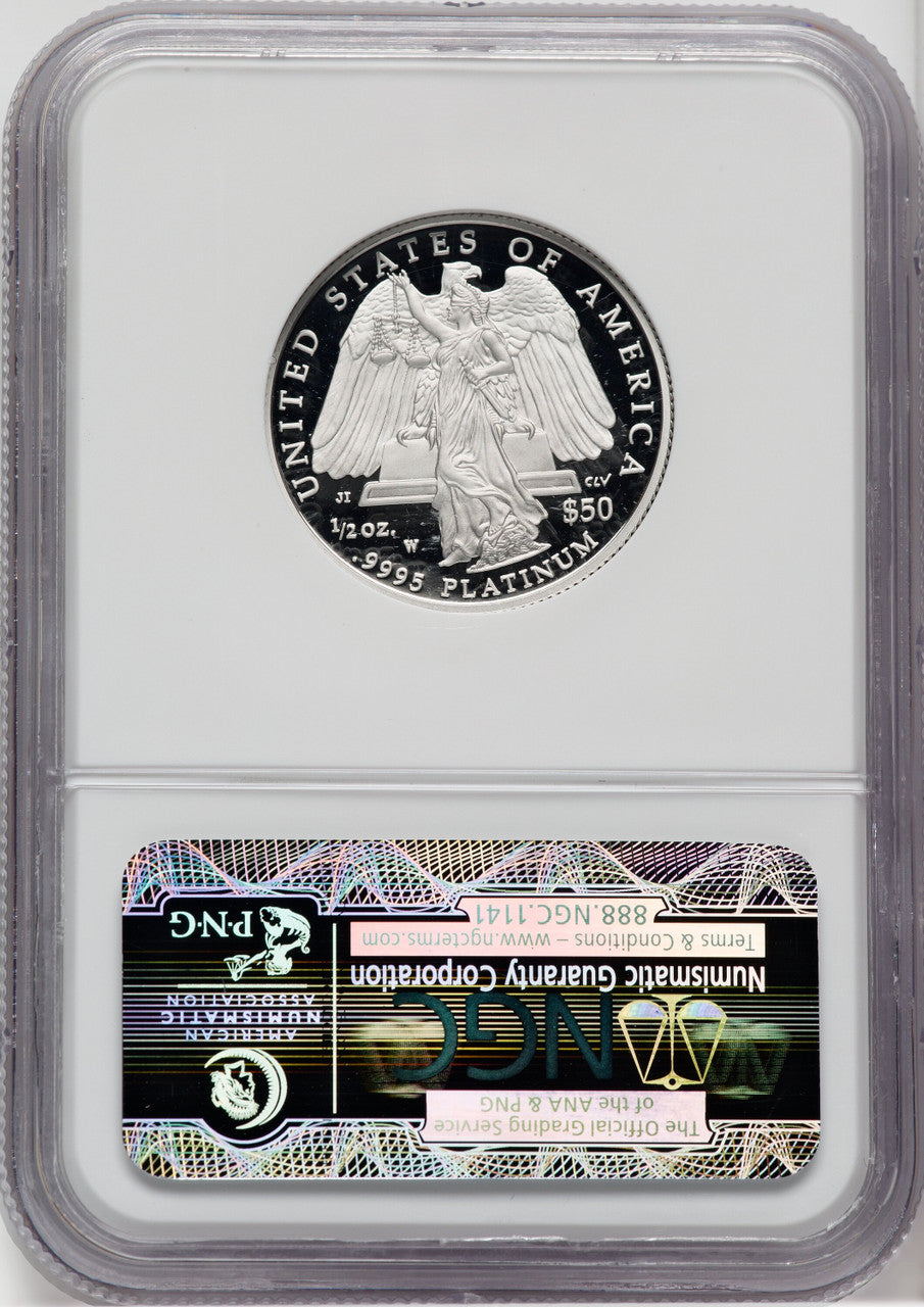 2008-W $50 Half-Ounce Platinum NGC PF70