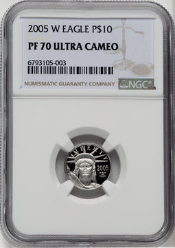 2005-W $10 Tenth-Ounce Platinum NGC PF70