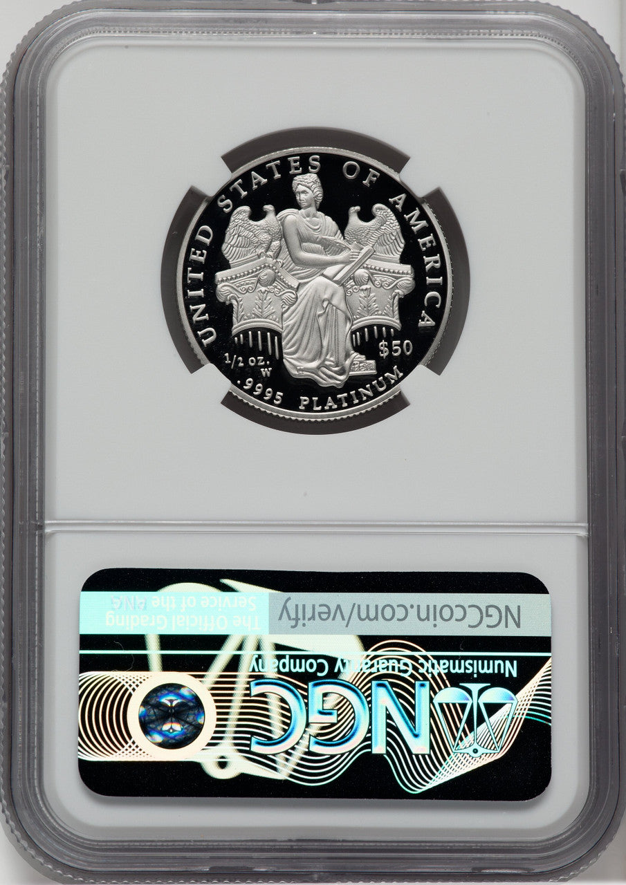 2006-W $50 Half-Ounce Platinum Eagle Statue of Liberty NGC PF70