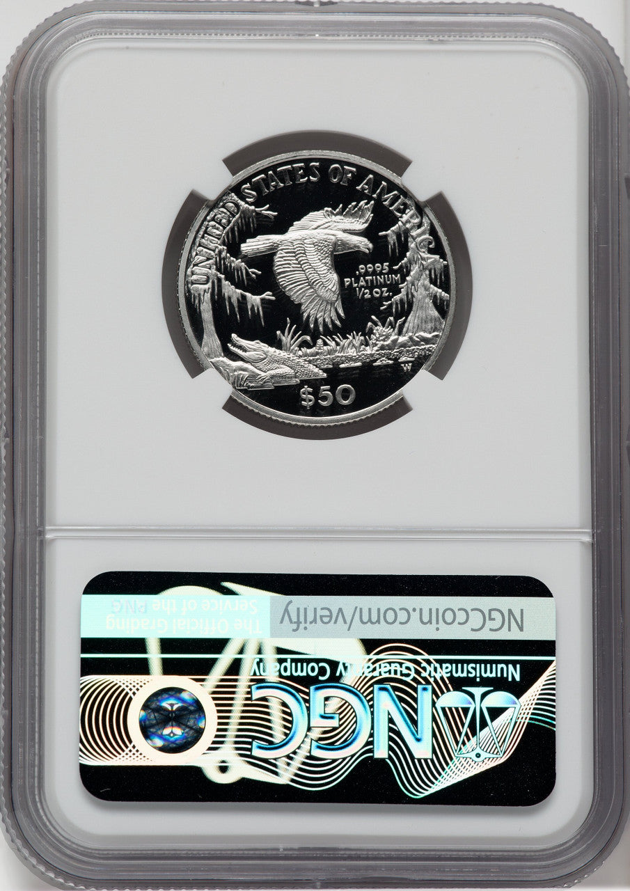 1999-W $50 Half-Ounce Platinum Eagle Statue of Liberty NGC PF70