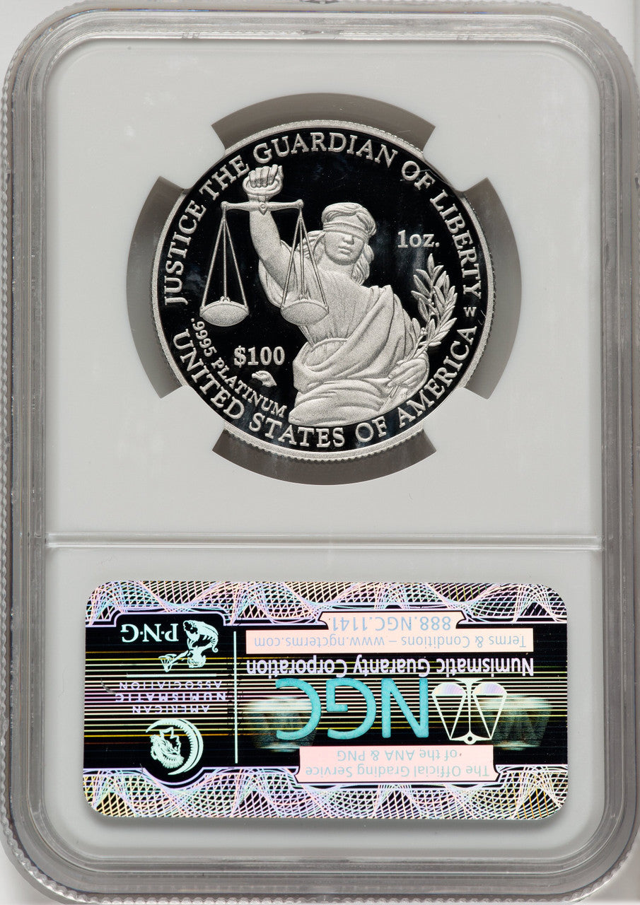 2010-W $100 One-Ounce Platinum Eagle Statue of Liberty NGC PF70