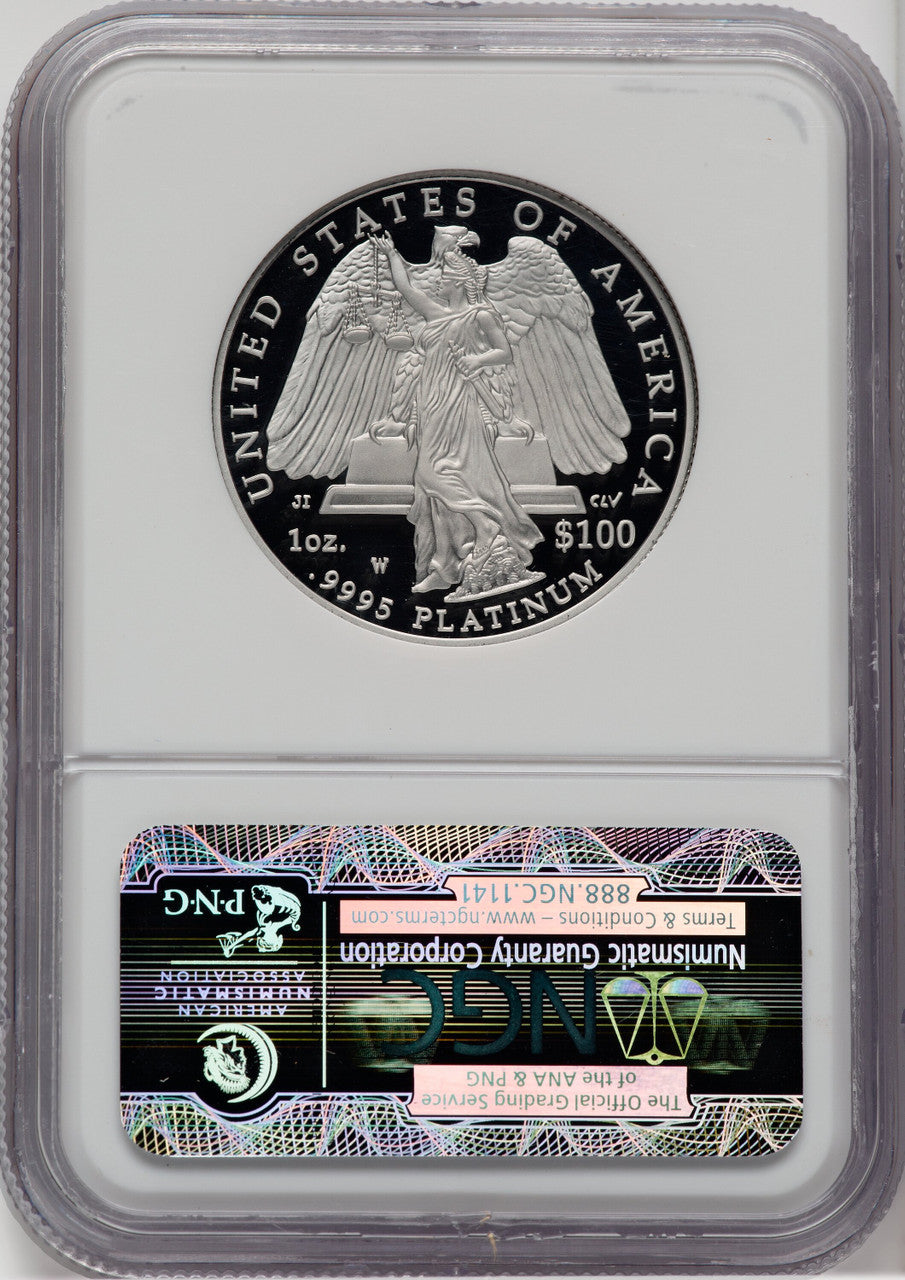 2008-W $100 One-Ounce Platinum Eagle Statue of Liberty NGC PF70