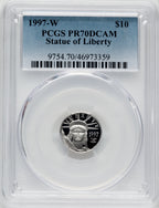 1997-W $10 Tenth-Ounce Platinum PCGS PR70
