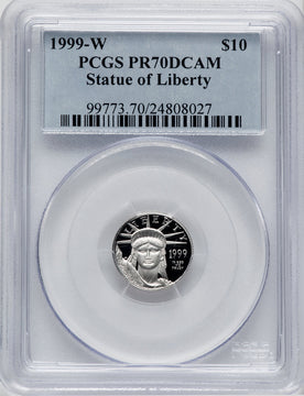 1999-W $10 Tenth-Ounce Platinum PCGS PR70