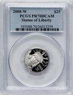 2008-W $25 Quarter-Ounce Platinum Eagle Statue of Liberty PCGS PR70