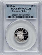2005-W $25 Quarter-Ounce Platinum Eagle Statue of Liberty PCGS PR70