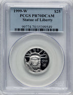 1999-W $25 Quarter-Ounce Platinum Eagle Statue of Liberty PCGS PR70