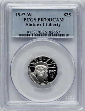 1997-W $25 Quarter-Ounce Platinum Eagle Statue of Liberty PCGS PR70