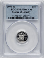 2000-W $10 Tenth-Ounce Platinum PCGS PR70