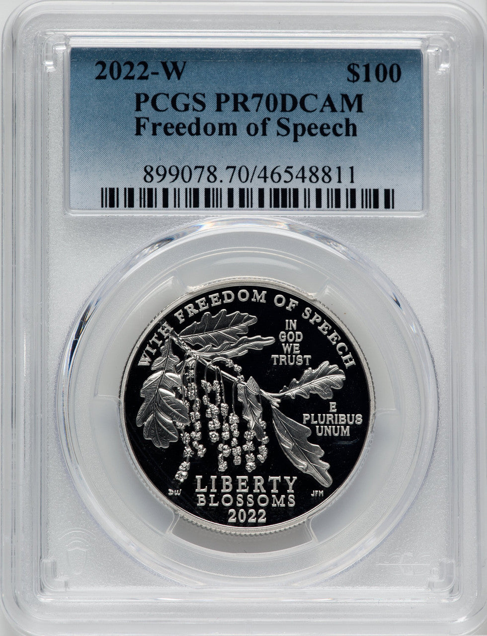 2022-W $100 One-Ounce Platinum Eagle Freedom of Speech PCGS PR70