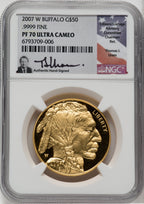 2007-W $50 Gold Buffalo NGC PF70 Thomas Uram