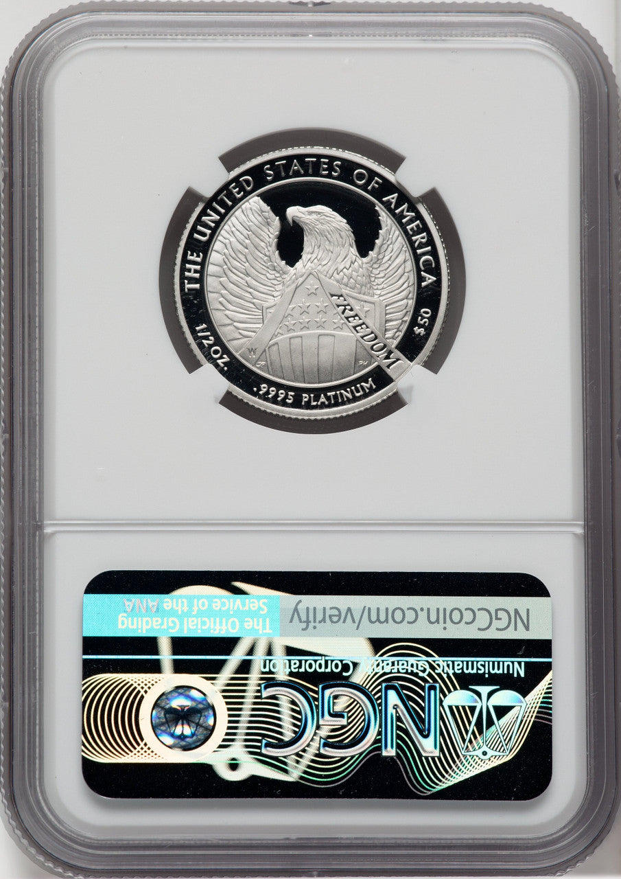 2007-W $50 Half-Ounce Platinum Eagle Statue of Liberty Brown Label CACG PR70 (759998008)