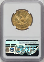 1842 $10 Large Date Liberty Eagle NGC AU58