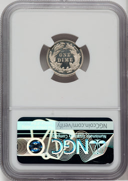 1891 10C Proof Seated Dime NGC PR65
