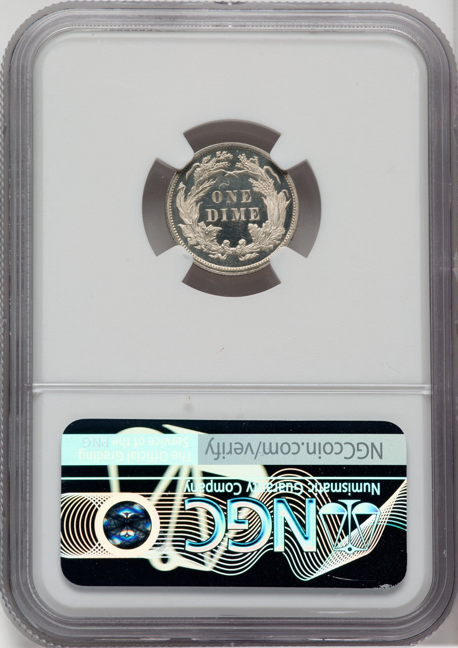 1891 10C Proof Seated Dime NGC PR65