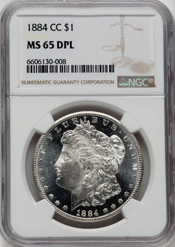 1884-CC $1 DM Morgan Dollar NGC MS65