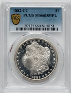 1882-CC $1 DM Morgan Dollar PCGS MS66