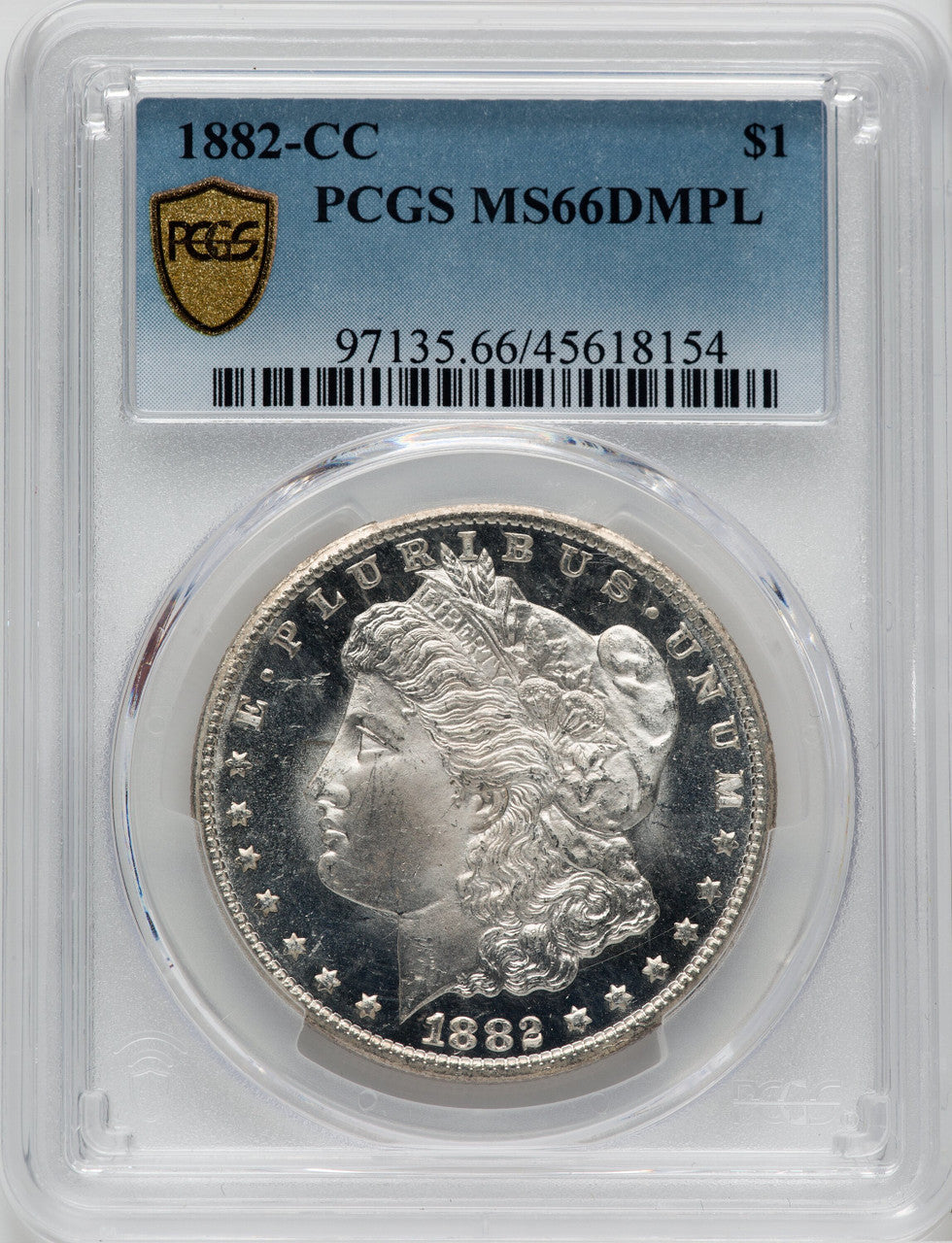 1882-CC $1 DM Morgan Dollar PCGS MS66