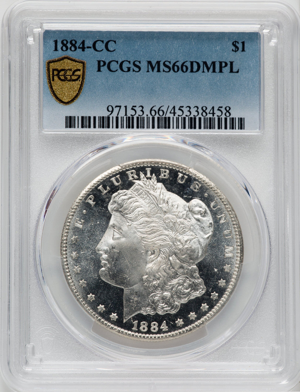 1884-CC $1 DM Morgan Dollar PCGS MS66