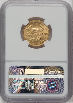 2006-W $10 Quarter-Ounce Gold Eagle Brown Label NGC MS70