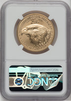 2021-W One-Ounce Gold Eagle Type Two Burnished Mike Castle Signature NGC MS70