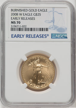 2008-W $25 Half-Ounce Gold Eagle First Strike NGC MS70