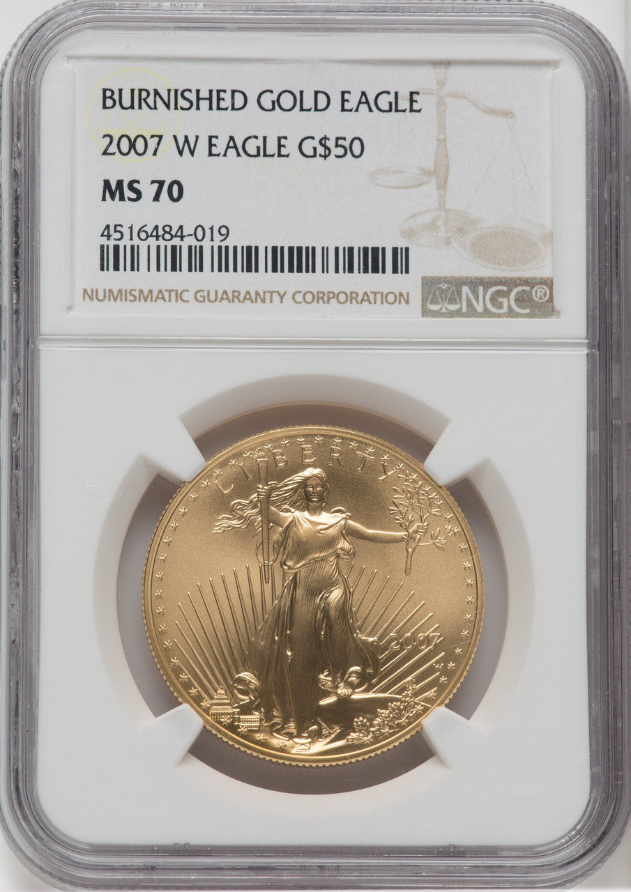 2007-W $50 One-Ounce Gold Eagle NGC MS70