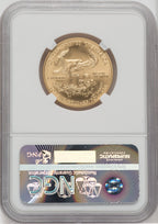 2007-W $25 Half-Ounce Gold Eagle Burnished NGC MS70