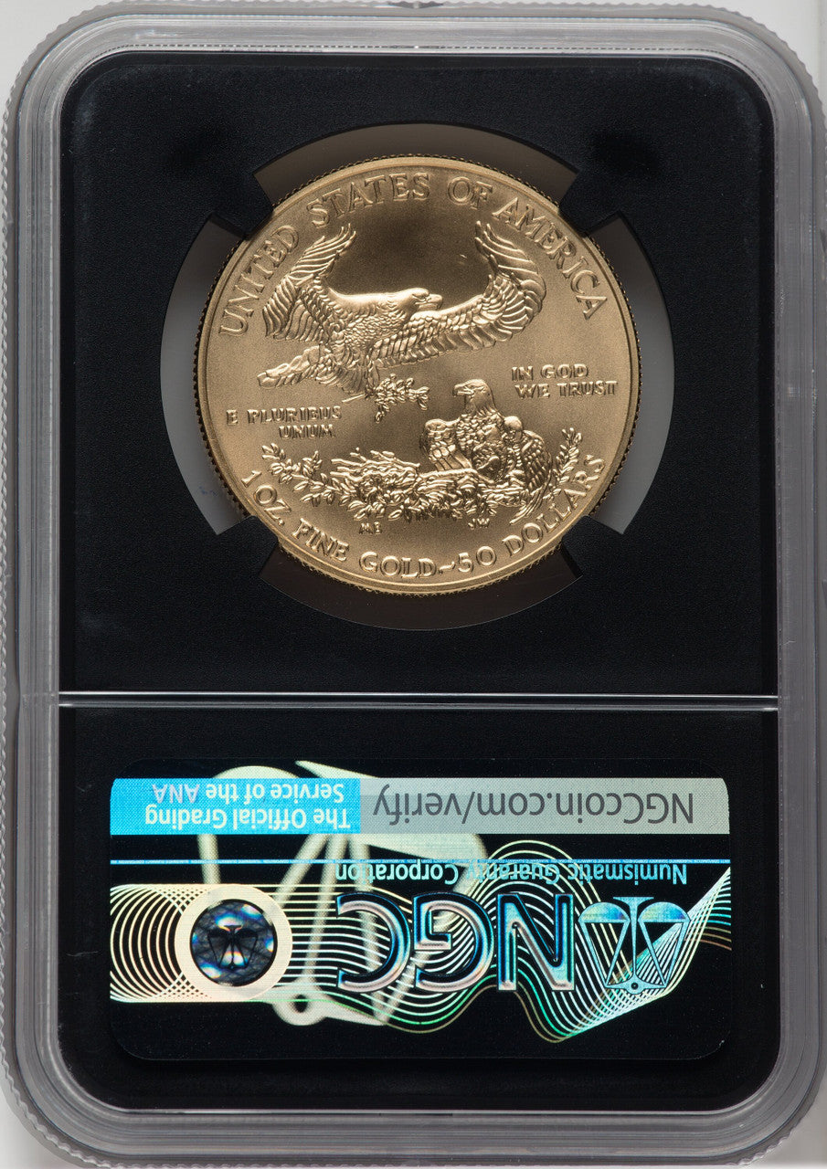 2020-W $50 One Ounce Gold Eagle Burnished First Strike NGC MS70