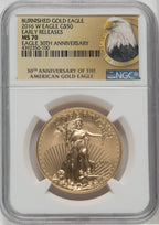 2016-W $50 One-Ounce Gold Eagle First Strike 30th Anniversary NGC MS70