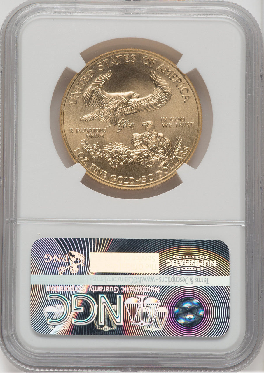 2016-W $50 One-Ounce Gold Eagle First Strike 30th Anniversary NGC MS70