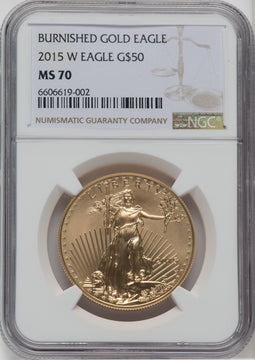 2015-W $50 One-Ounce Gold Eagle NGC MS70