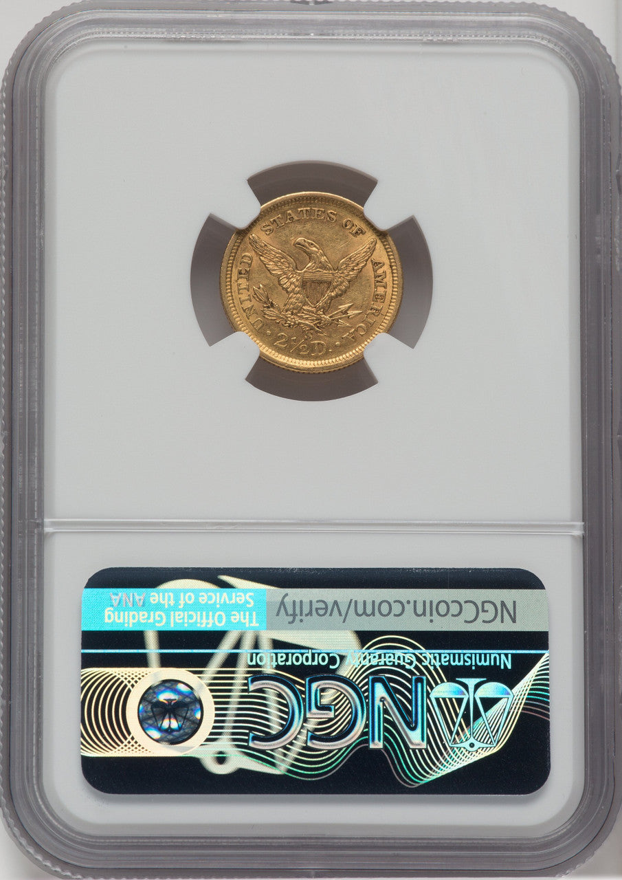 1868-S $2.50 Liberty Quarter Eagle NGC MS61