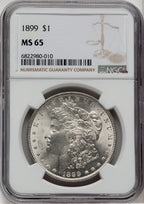 1899 $1 Morgan Dollar NGC MS65