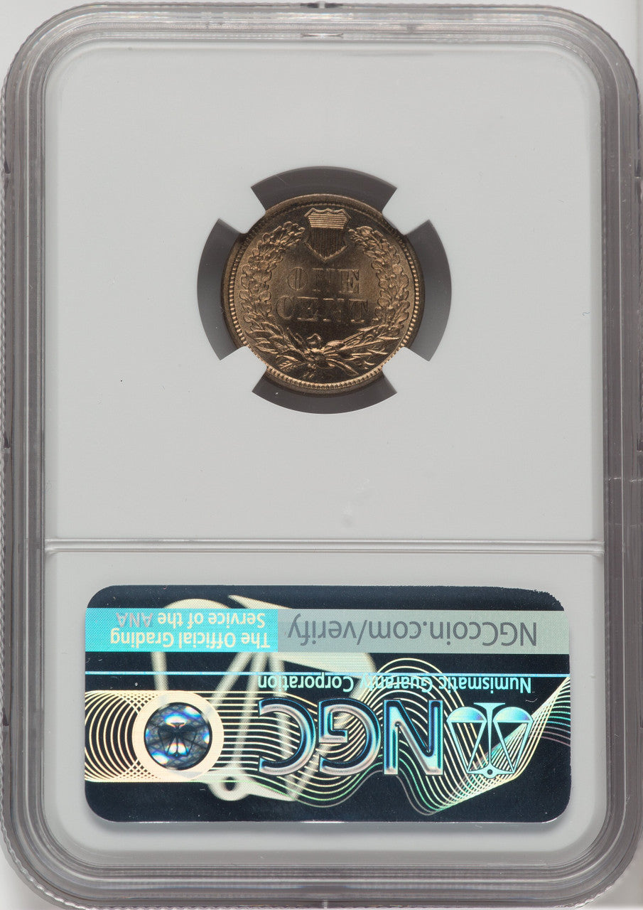 1862 1C Indian Cent NGC MS67