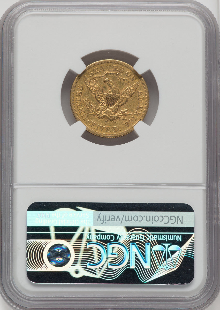 1877-S $5 Liberty Half Eagle NGC AU53