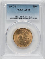 1910-S $10 Indian Eagle PCGS AU58