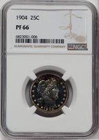 1904 25C Proof Barber Quarter NGC PR66