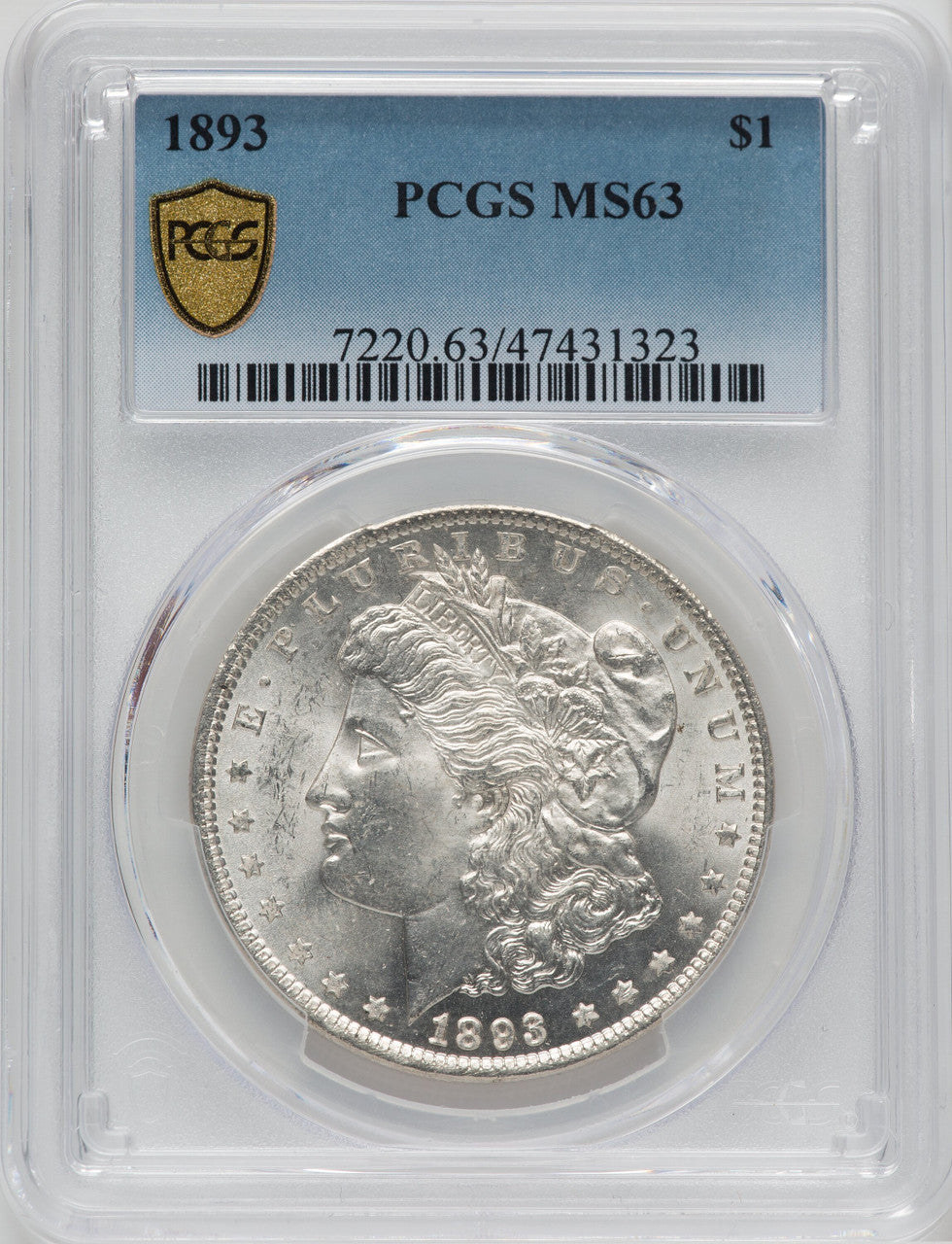 1893 $1 Morgan Dollar PCGS MS63