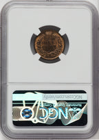 1874 1C RB Indian Cent NGC MS65