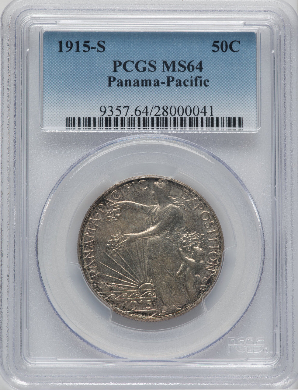 1915-S 50C Panama-Pacific Commemorative Silver PCGS MS64