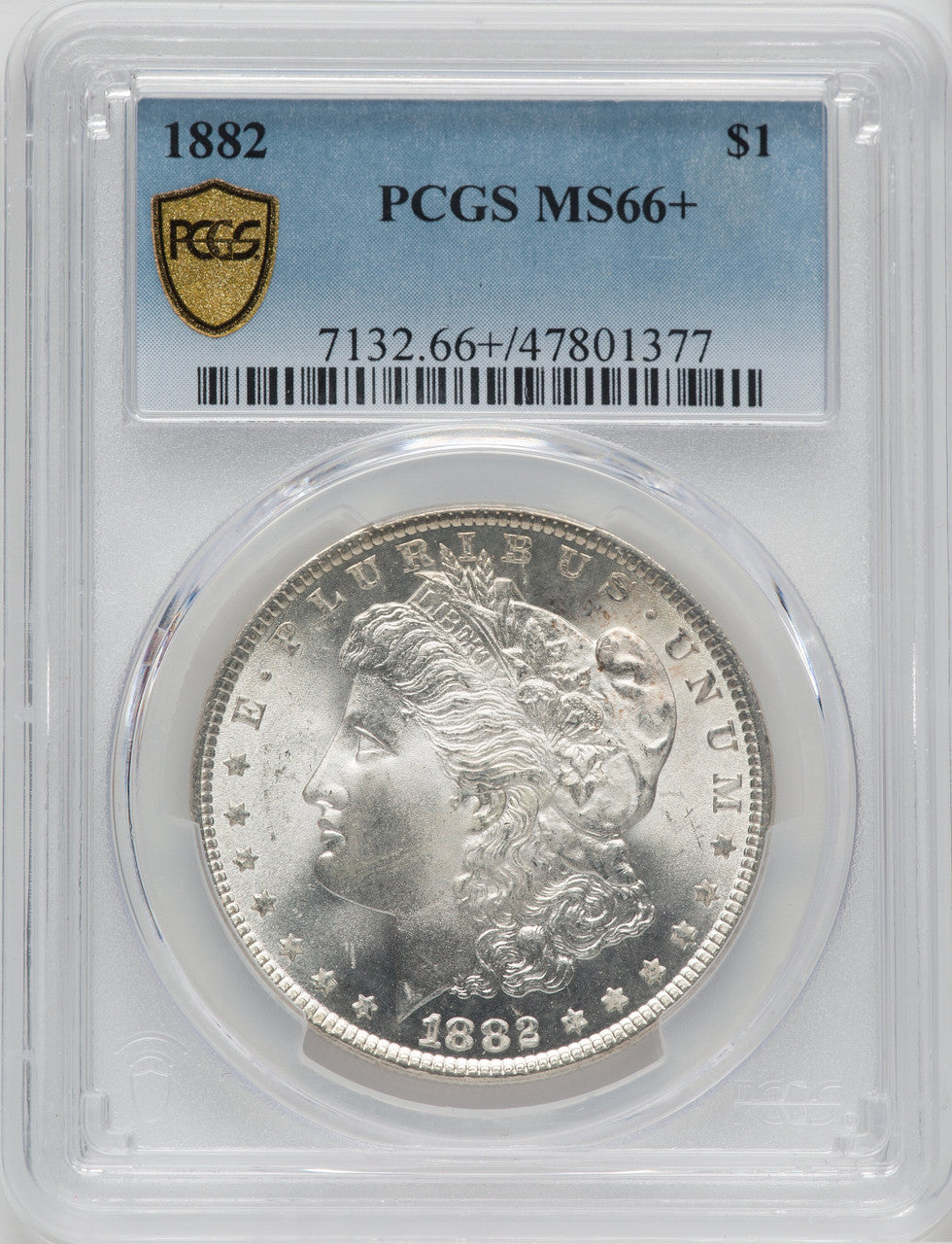 1882 $1 Morgan Dollar PCGS MS66+