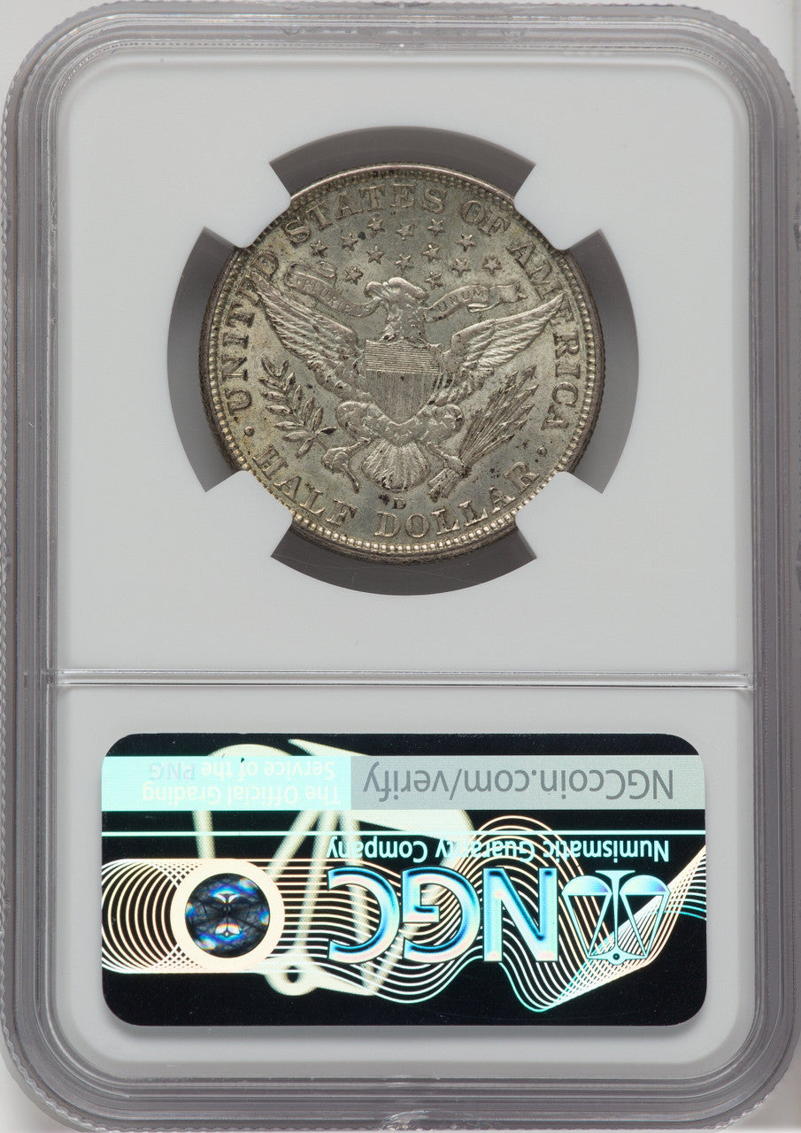 1915-D 50C Barber Half Dollar NGC MS62