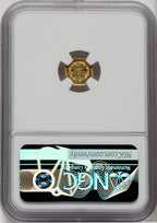 1871 50C BG-912 PL California Fractional Gold NGC MS62
