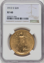 1913-S $20 Saint-Gaudens Double Eagle NGC XF40