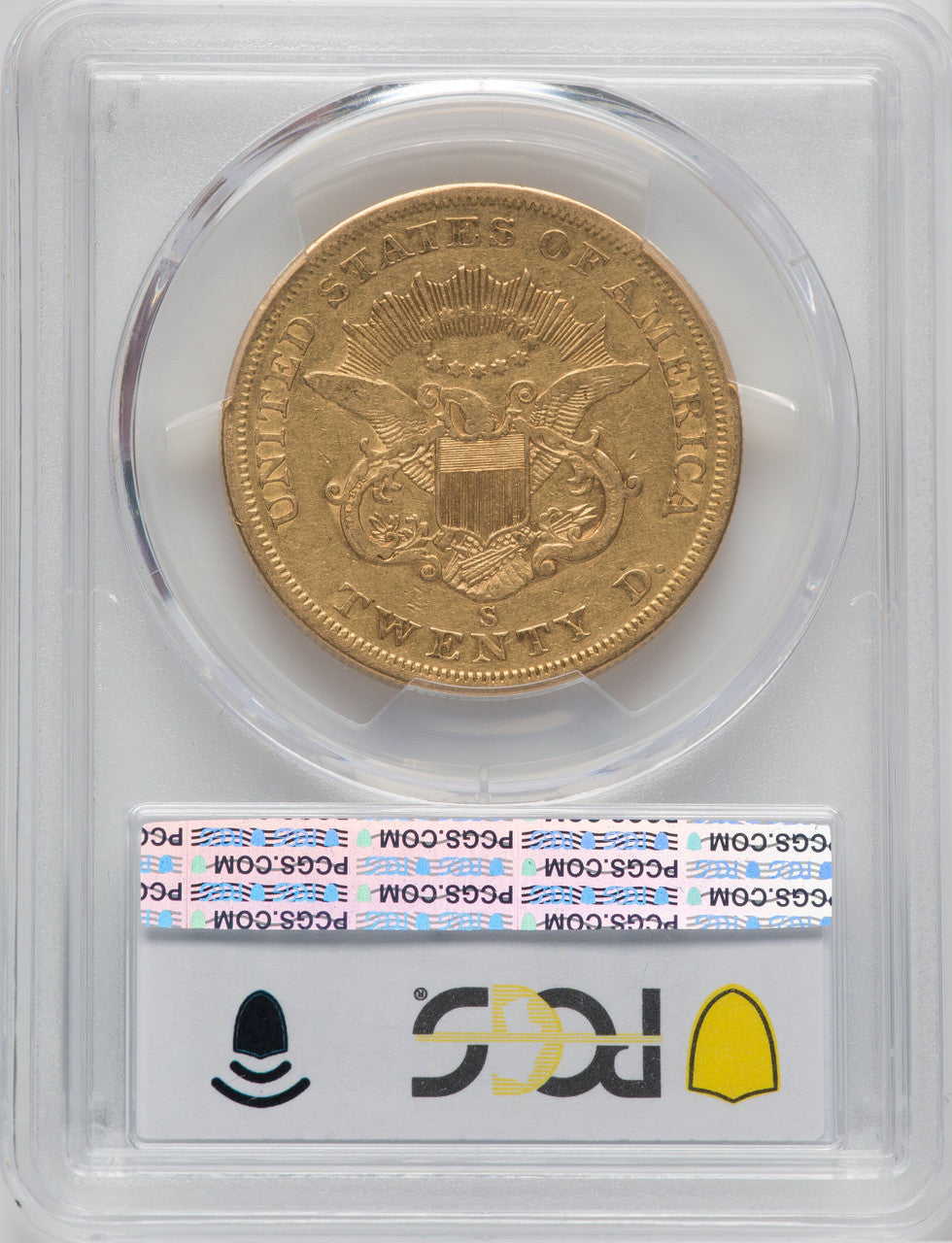 1858-S $20 Liberty Double Eagle PCGS VF35