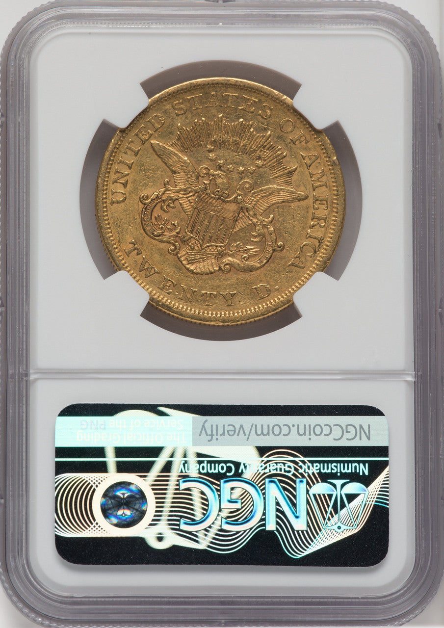 1861 $20 Liberty Double Eagle NGC AU50