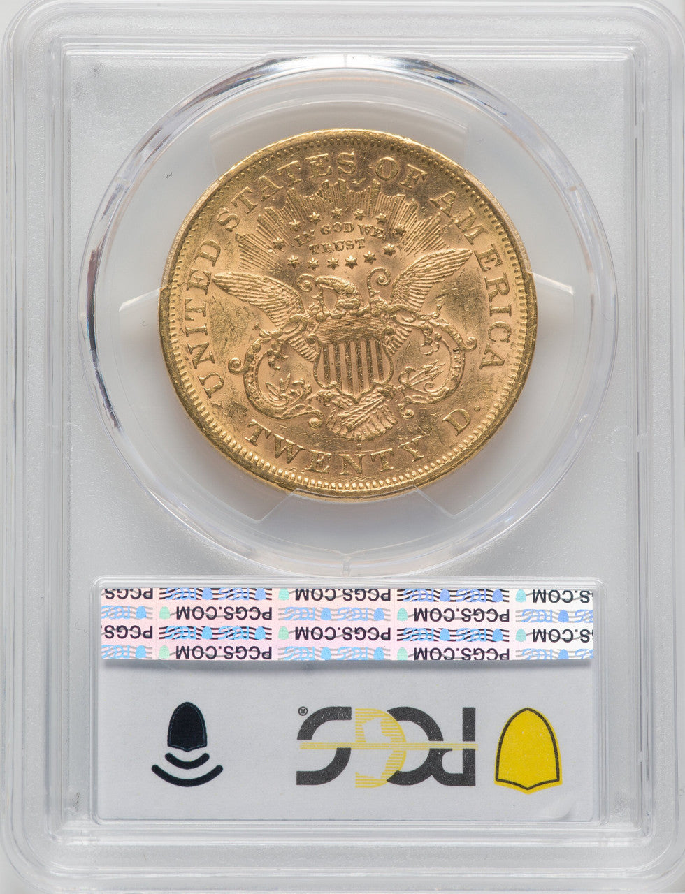 1871-S $20 Liberty Double Eagle PCGS AU55